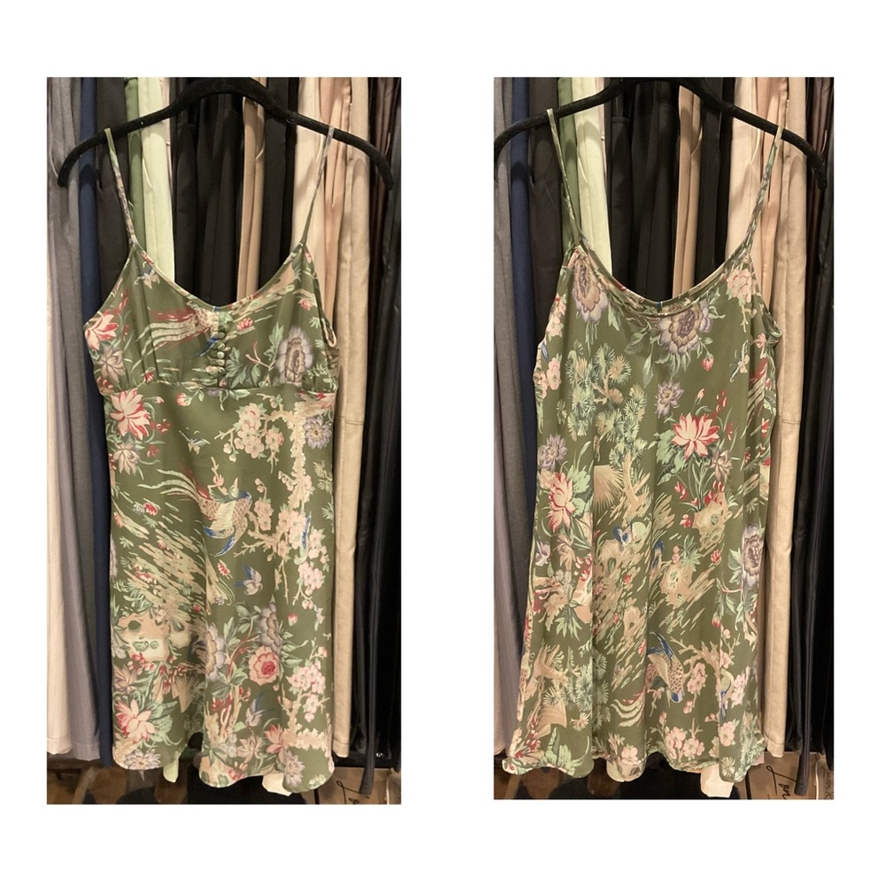 Banana Republic Green Floral Dress